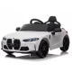 Masinuta electrica cu telecomanda BMW M4, 110x70x50 cm, varsta 1-5 ani, roti EVA, scaun din piele ECO, putere 90W - Alb
