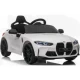 Masinuta electrica cu telecomanda BMW M4, 110x70x50 cm, varsta 1-5 ani, roti EVA, scaun din piele ECO, putere 90W - Alb