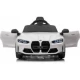 Masinuta electrica cu telecomanda BMW M4, 110x70x50 cm, varsta 1-5 ani, roti EVA, scaun din piele ECO, putere 90W - Alb