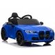 Masinuta electrica cu telecomanda BMW M4, 110x70x50 cm, varsta 1-5 ani, roti EVA, scaun din piele ECO, putere 90W - Albastru