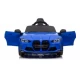 Masinuta electrica cu telecomanda BMW M4, 110x70x50 cm, varsta 1-5 ani, roti EVA, scaun din piele ECO, putere 90W - Albastru