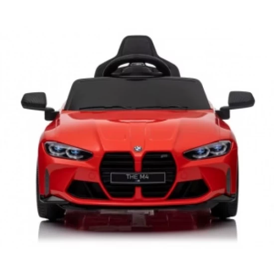 Masinuta electrica cu telecomanda BMW M4, 110x70x50 cm, varsta 1-5 ani, roti EVA, scaun din piele ECO, putere 90W - Rosu