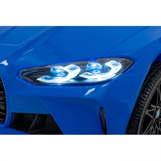 Masinuta electrica cu telecomanda BMW M4, roti EVA, scaun tapitat, 112x71x46 cm, putere 70W - Albastru Masinuta electrica cu telecomanda BMW M4, roti EVA, scaun tapitat, 112x71x46 cm, putere 70W - Albastru