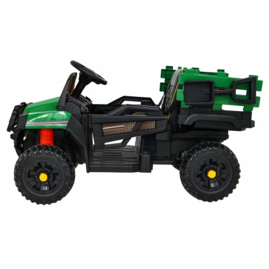 Masinuta electrica cu telecomanda Farmer Pick-Up, roti EVA, scaun tapitat, 116x66x65 cm, putere 70W - Verde Masinuta electrica cu telecomanda Farmer Pick-Up, roti EVA, scaun tapitat, 116x66x65 cm, putere 70W - Verde