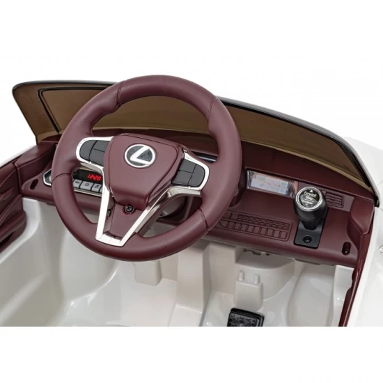 Masinuta electrica cu telecomanda Lexus LC500, roti EVA, scaun tapitat, 108x60x43 cm, putere 70W - Alb Masinuta electrica cu telecomanda Lexus LC500, roti EVA, scaun tapitat, 108x60x43 cm, putere 70W - Alb