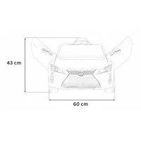 Masinuta electrica cu telecomanda Lexus LC500, roti EVA, scaun tapitat, 108x60x43 cm, putere 70W - Rosu