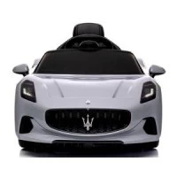 Masinuta electrica cu telecomanda MASERATI GranTurismo, 99x59.5x44 cm, varsta 1-4 ani, roti EVA, scaun din piele ECO, putere 90W - Gri