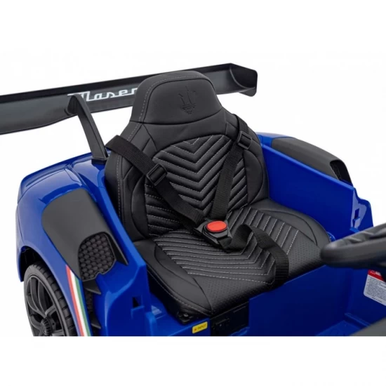 Masinuta electrica cu telecomanda Maserati MC20 GT2, roti EVA, scaun tapitat, 115x61x46 cm, putere 110W - Albastru Masinuta electrica cu telecomanda Maserati MC20 GT2, roti EVA, scaun tapitat, 115x61x46 cm, putere 110W - Albastru