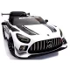 Masinuta electrica cu telecomanda Mercedes GT3 EVO, 114x69x45 cm, varsta 1-5 ani, roti EVA, scaun din piele ECO, putere 90W - Alb
