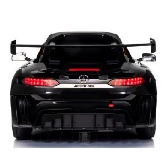Masinuta electrica cu telecomanda Mercedes GT3 EVO, 114x69x45 cm, varsta 1-5 ani, roti EVA, scaun din piele ECO, putere 90W - Negru