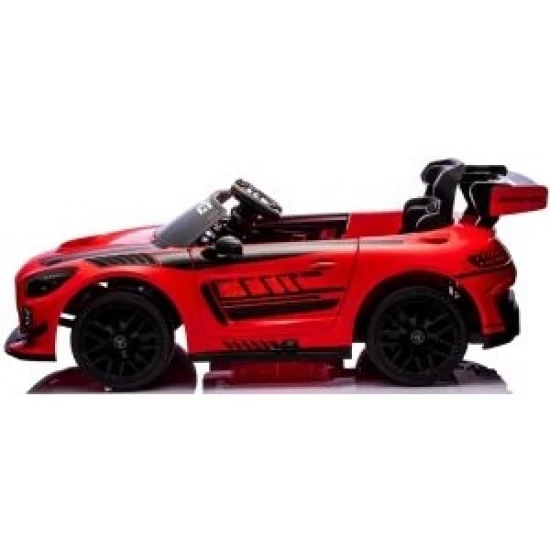 Masinuta electrica cu telecomanda Mercedes GT3 EVO, 114x69x45 cm, varsta 1-5 ani, roti EVA, scaun din piele ECO, putere 90W - Rosu