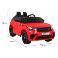 Masinuta electrica cu telecomanda Range Rover Velar, roti EVA, scaun tapitat, 107x64x49 cm, putere 70W - Rosu