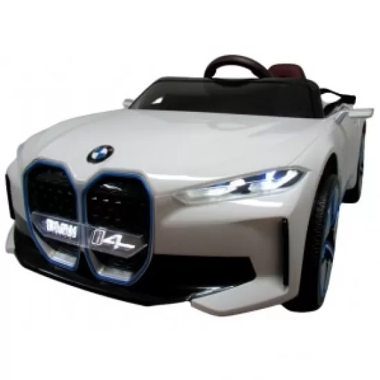 Masinuta electrica cu telecomanda, roti din spuma EVA, scaun din piele ecologica, varsta 1-5 ani, BMW I4 - Alb Masinuta electrica cu telecomanda, roti din spuma EVA, scaun din piele ecologica, varsta 1-5 ani, BMW I4 - Alb
