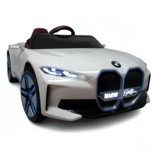 Masinuta electrica cu telecomanda, roti din spuma EVA, scaun din piele ecologica, varsta 1-5 ani, BMW I4 - Alb Masinuta electrica cu telecomanda, roti din spuma EVA, scaun din piele ecologica, varsta 1-5 ani, BMW I4 - Alb