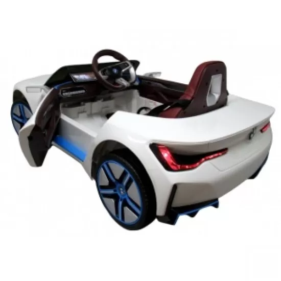 Masinuta electrica cu telecomanda, roti din spuma EVA, scaun din piele ecologica, varsta 1-5 ani, BMW I4 - Alb Masinuta electrica cu telecomanda, roti din spuma EVA, scaun din piele ecologica, varsta 1-5 ani, BMW I4 - Alb