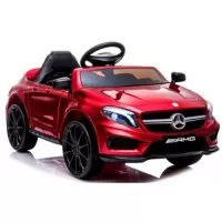 Masinuta electrica cu telecomanda, roti EVA, scaun piele, varsta 1-4 ani, Mercedes GLA45 - Cherry