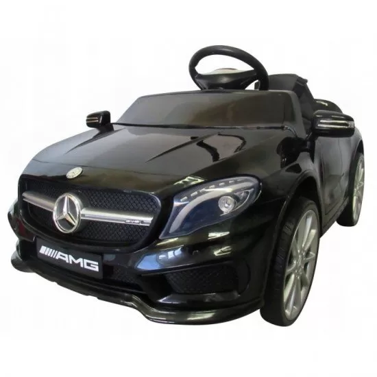Masinuta electrica cu telecomanda, roti EVA, scaun piele Mercedes GLA45 - Negru Masinuta electrica cu telecomanda, roti EVA, scaun piele Mercedes GLA45 - Negru