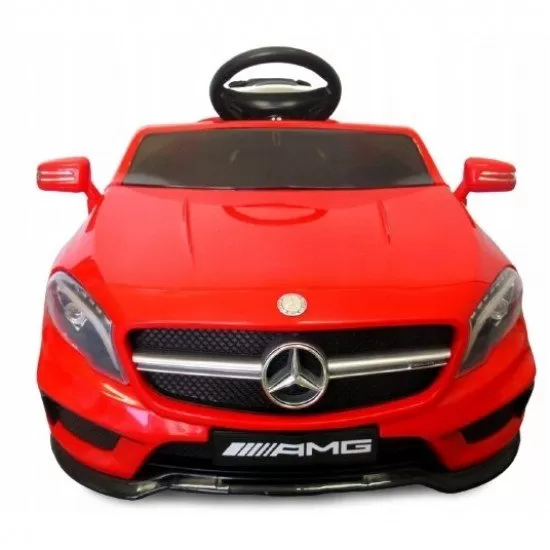 Masinuta electrica cu telecomanda, roti EVA, scaun piele Mercedes GLA45 - Rosu