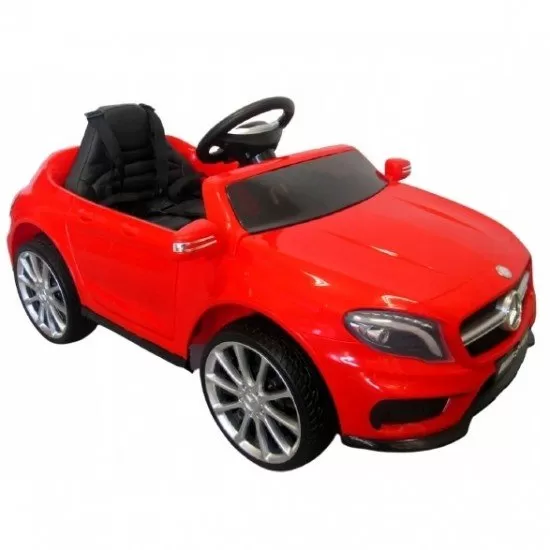 Masinuta electrica cu telecomanda, roti EVA, scaun piele Mercedes GLA45 - Rosu