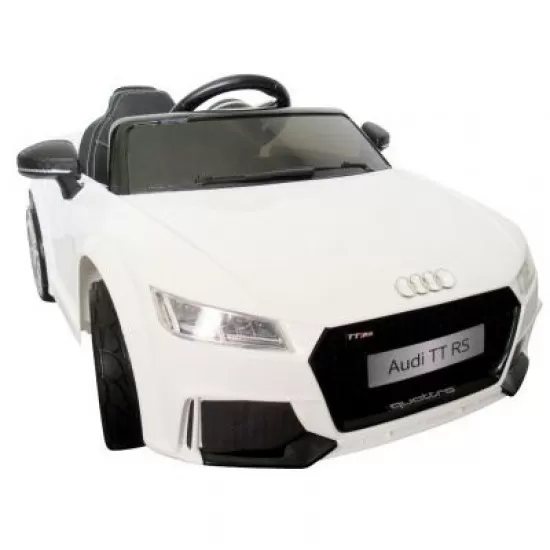 Masinuta electrica cu telecomanda, roti EVA, scaun piele Audi TT R-Sport - Alb Masinuta electrica cu telecomanda, roti EVA, scaun piele Audi TT R-Sport - Alb