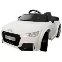 Masinuta electrica cu telecomanda, roti EVA, scaun piele Audi TT R-Sport - Alb