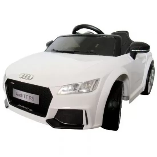 Masinuta electrica cu telecomanda, roti EVA, scaun piele Audi TT R-Sport - Alb Masinuta electrica cu telecomanda, roti EVA, scaun piele Audi TT R-Sport - Alb