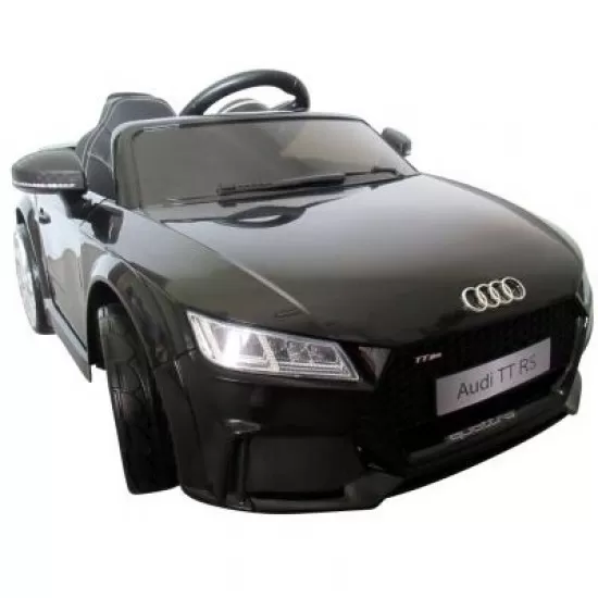 Masinuta electrica cu telecomanda, roti EVA, scaun piele Audi TT R-Sport - Negru Masinuta electrica cu telecomanda, roti EVA, scaun piele Audi TT R-Sport - Negru