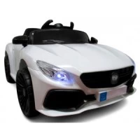 Masinuta electrica cu telecomanda si functie de balansare Cabrio Z6, 88x47x40 cm, varsta 1-4 ani, roti si scaun din plastic, putere 70W, R-Sport - Alb