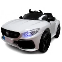 Masinuta electrica cu telecomanda si functie de balansare Cabrio Z6, 88x47x40 cm, varsta 1-4 ani, roti si scaun din plastic, putere 70W, R-Sport - Alb