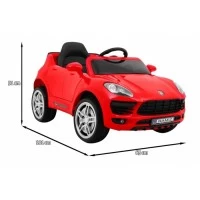 Masinuta electrica cu telecomanda Turbo-S, roti EVA, scaun din plastic, 101x63x51, putere 60W - Rosu