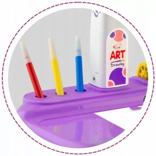 Masuta cu proiector pentru desene Ricokids 773700 - Mov Masuta cu proiector pentru desene Ricokids 773700 - Mov