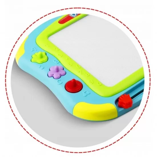 Masuta cu tabla magnetica pentru desenat cu accesorii incluse Ricokids 772201 - Albastru Masuta cu tabla magnetica pentru desenat cu accesorii incluse Ricokids 772201 - Albastru