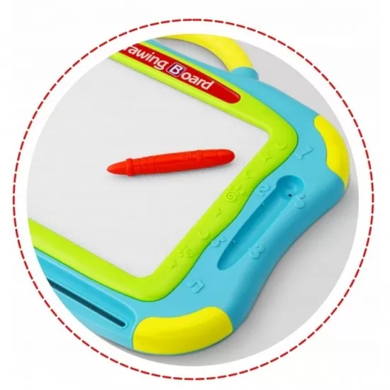 Masuta cu tabla magnetica pentru desenat cu accesorii incluse Ricokids 772201 - Albastru Masuta cu tabla magnetica pentru desenat cu accesorii incluse Ricokids 772201 - Albastru