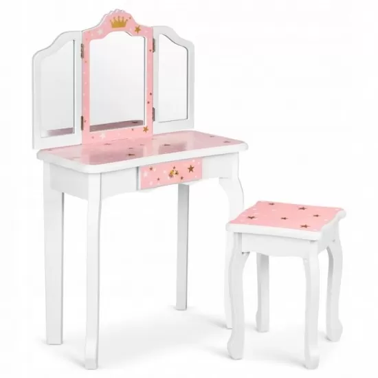 Masuta de toaleta din lemn pentru copii 60 x 29 x 98 cm Ricokids Masuta de toaleta din lemn pentru copii 60 x 29 x 98 cm Ricokids