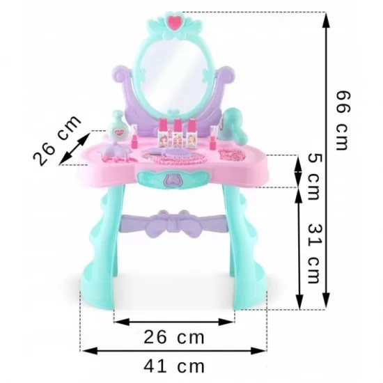 Masuta de toaleta pentru copii cu accesorii incluse Ricokids 773200 Masuta de toaleta pentru copii cu accesorii incluse Ricokids 773200