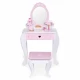 Masuta de toaleta pentru copii cu oglinda si 7 accesorii 54 x 38 x 88 cm Ecotoys 2950 - Roz