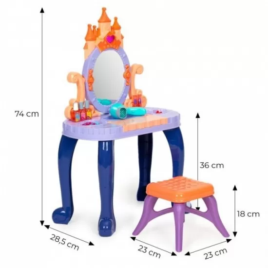Masuta de toaleta pentru copii cu pian si accesorii Ecotoys HC547390 Masuta de toaleta pentru copii cu pian si accesorii Ecotoys HC547390