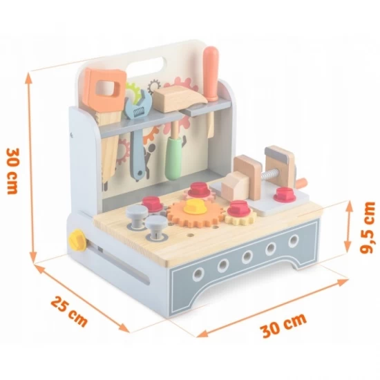 Mini atelier de lucru din lemn cu accesorii incluse, 30 x 25 x 30 cm, Ricokids RK-877 Mini atelier de lucru din lemn cu accesorii incluse, 30 x 25 x 30 cm, Ricokids RK-877