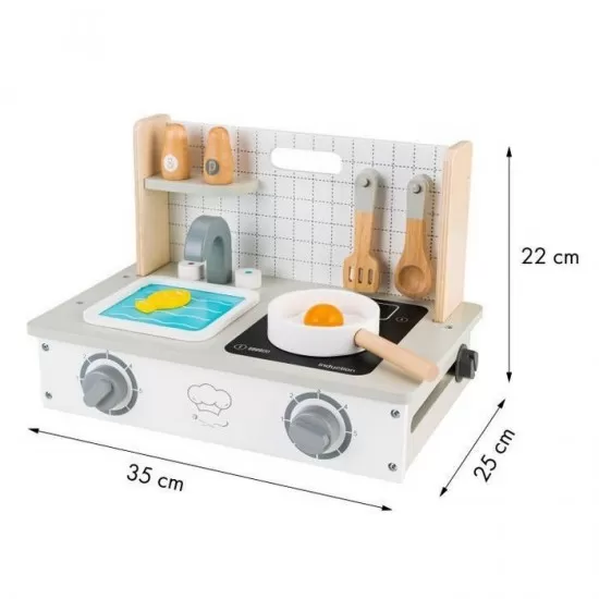 Mini bucatarie din lemn cu accesorii Ecotoys TL10159 Mini bucatarie din lemn cu accesorii Ecotoys TL10159