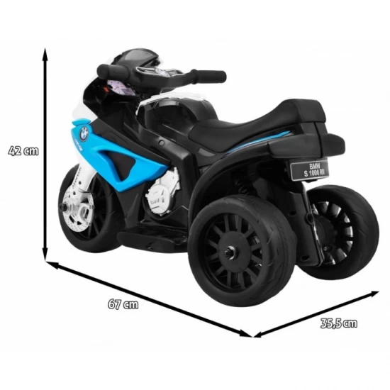 Motocicleta electrica BMW S1000 RR MINI, roti din plastic, scaun tapitat, 67x35.5x42 cm, putere 6V - Albastru Motocicleta electrica BMW S1000 RR MINI, roti din plastic, scaun tapitat, 67x35.5x42 cm, putere 6V - Albastru