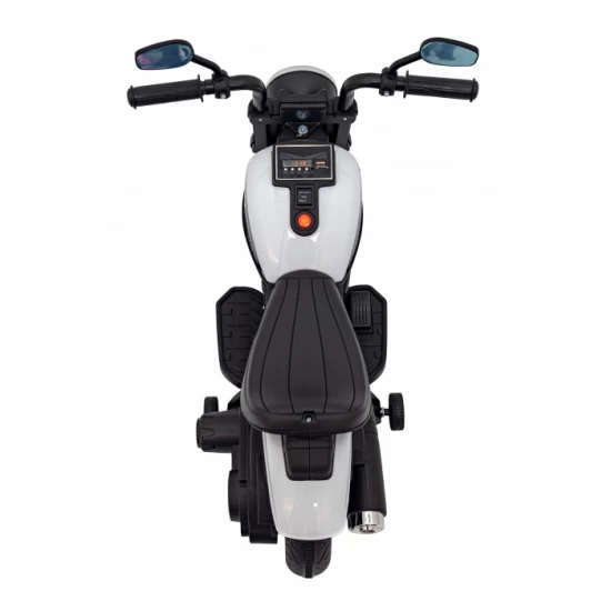 Motocicleta electrica Chopper Faster AHL008, roti si scaun din plastic, 78x30x55 cm, putere 20W - Alb Motocicleta electrica Chopper Faster AHL008, roti si scaun din plastic, 78x30x55 cm, putere 20W - Alb