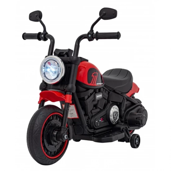Motocicleta electrica Chopper Faster AHL008, roti si scaun din plastic, 78x30x55 cm, putere 20W - Rosu Motocicleta electrica Chopper Faster AHL008, roti si scaun din plastic, 78x30x55 cm, putere 20W - Rosu