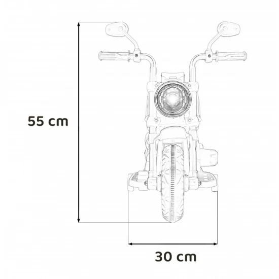 Motocicleta electrica Chopper Faster AHL008, roti si scaun din plastic, 78x30x55 cm, putere 20W - Albastru Motocicleta electrica Chopper Faster AHL008, roti si scaun din plastic, 78x30x55 cm, putere 20W - Albastru