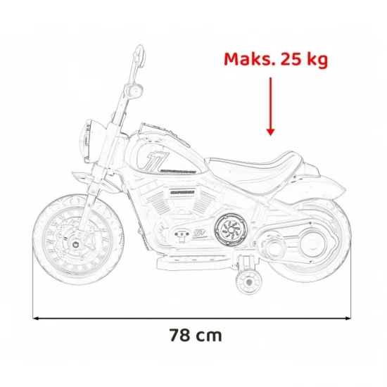 Motocicleta electrica Chopper Faster AHL008, roti si scaun din plastic, 78x30x55 cm, putere 20W - Albastru Motocicleta electrica Chopper Faster AHL008, roti si scaun din plastic, 78x30x55 cm, putere 20W - Albastru