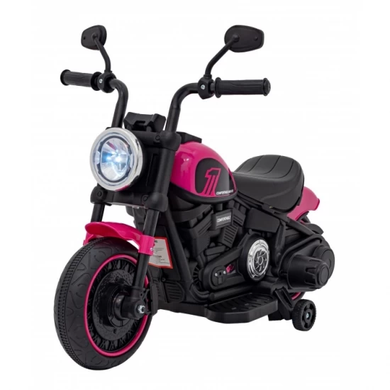 Motocicleta electrica Chopper Faster AHL008, roti si scaun din plastic, 78x30x55 cm, putere 20W - Roz Motocicleta electrica Chopper Faster AHL008, roti si scaun din plastic, 78x30x55 cm, putere 20W - Roz