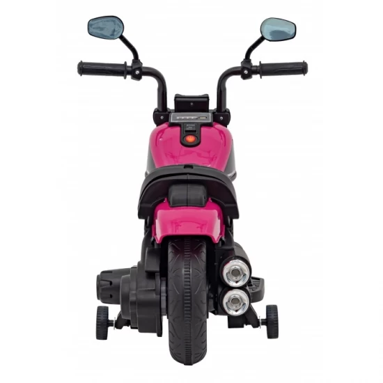 Motocicleta electrica Chopper Faster AHL008, roti si scaun din plastic, 78x30x55 cm, putere 20W - Roz Motocicleta electrica Chopper Faster AHL008, roti si scaun din plastic, 78x30x55 cm, putere 20W - Roz
