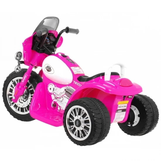 Motocicleta electrica Chopper JT568, roti si scaun din plastic, 79x46x54 cm, putere 20W - Roz Motocicleta electrica Chopper JT568, roti si scaun din plastic, 79x46x54 cm, putere 20W - Roz