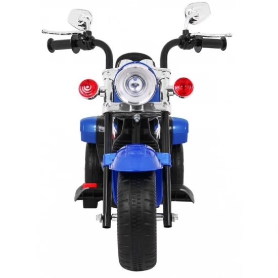 Motocicleta electrica Chopper NightBike TR1501, roti si scaun din plastic, 92x34x63 cm, putere 6V - Albastru Motocicleta electrica Chopper NightBike TR1501, roti si scaun din plastic, 92x34x63 cm, putere 6V - Albastru