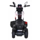 Motocicleta electrica Fast Tourist, roti din plastic, scaun tapitat, 83x35x63 cm, putere 18W - Alb Motocicleta electrica Fast Tourist, roti din plastic, scaun tapitat, 83x35x63 cm, putere 18W - Alb