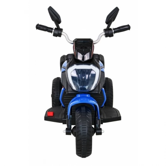 Motocicleta electrica Fast Tourist, roti din plastic, scaun tapitat, 83x35x63 cm, putere 18W - Albastru Motocicleta electrica Fast Tourist, roti din plastic, scaun tapitat, 83x35x63 cm, putere 18W - Albastru